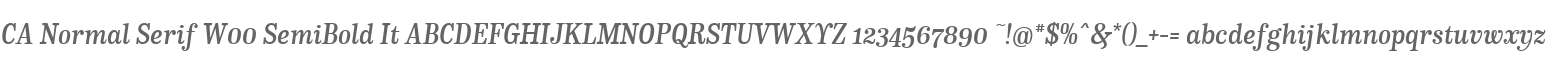 CA Normal Serif W00 SemiBold It