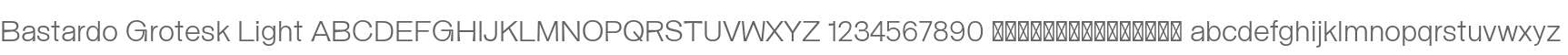 Bastardo Grotesk Light