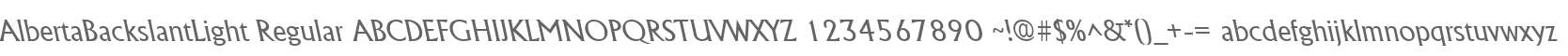 AlbertaBackslantLight Regular