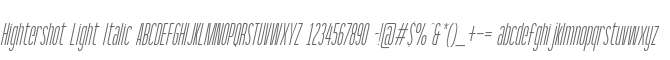 Hightershot Light Italic