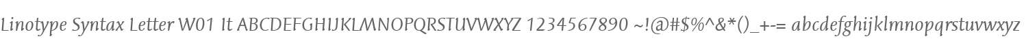 Linotype Syntax Letter W01 It
