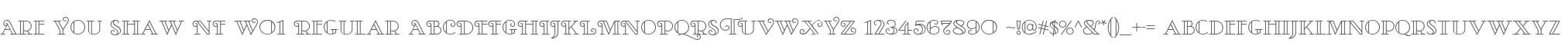Are You Shaw NF W01 Regular