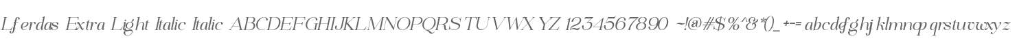 Liferdas Extra Light Italic Italic