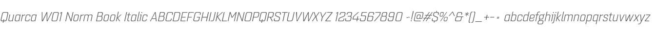 Quarca W01 Norm Book Italic