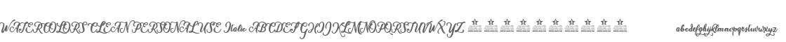 WATERCOLORS CLEAN PERSONAL USE Italic