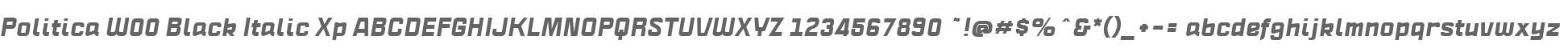 Politica W00 Black Italic Xp