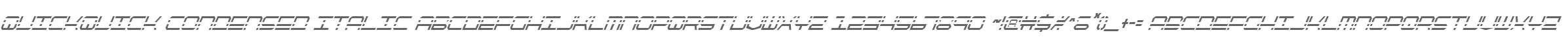 QuickQuick Condensed Italic