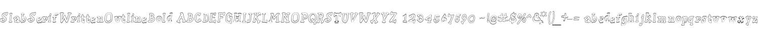 SlabSerifWrittenOutline