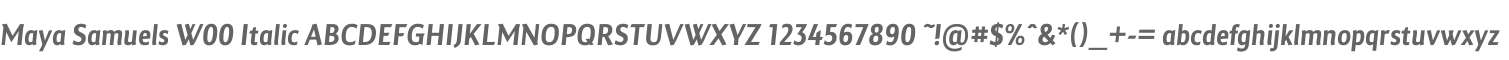 Maya Samuels W00 Italic