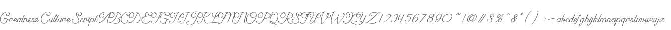 Greatness Culture Script