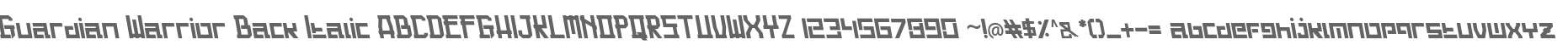 Guardian Warrior Back Italic