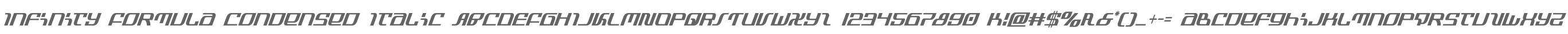Infinity Formula Condensed Italic