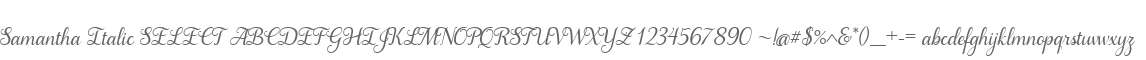 Samantha Italic SELECT