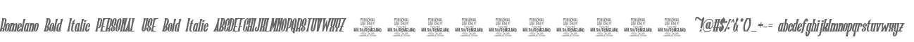 Romelano Bold Italic PERSONAL USE