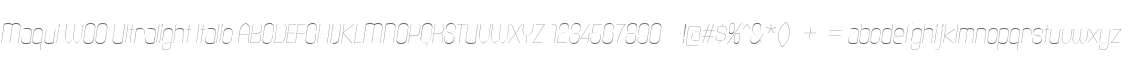 Maqui W00 Ultralight Italic