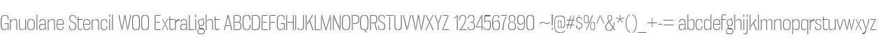 Gnuolane Stencil W00 ExtraLight