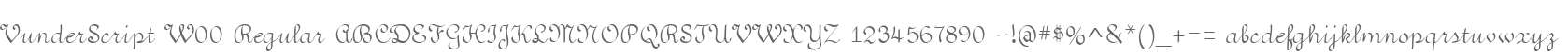 VunderScript W00 Regular