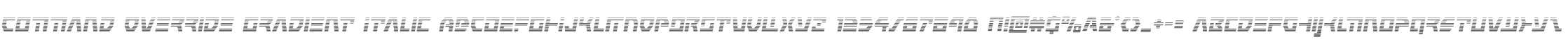 Command Override Gradient Italic