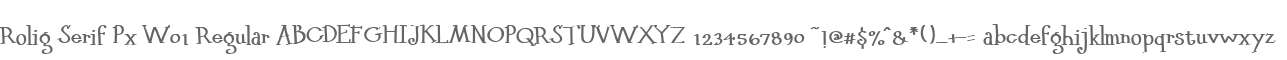 Rolig Serif Px W01 Regular