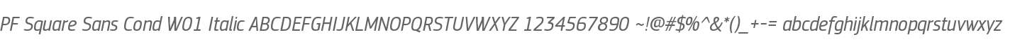 PF Square Sans Cond W01 Italic