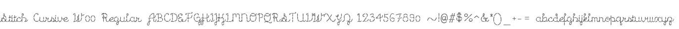 Stitch Cursive W00 Regular