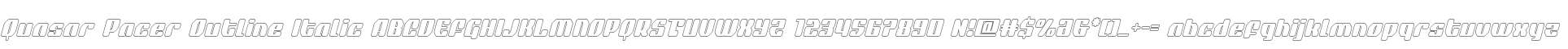 Quasar Pacer Outline Italic