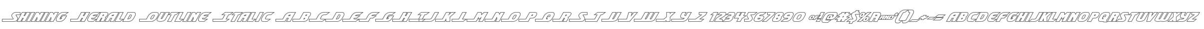 Shining Herald Outline Italic