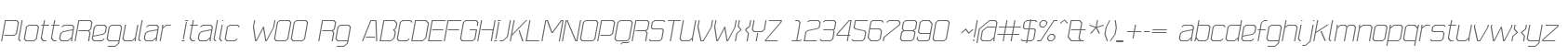 PlottaRegular Italic W00 Rg