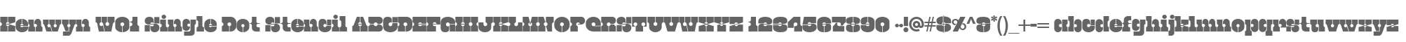 Kenwyn W01 Single Dot Stencil