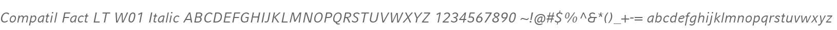 Compatil Fact LT W01 Italic