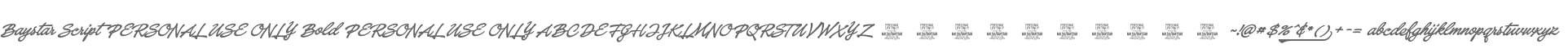 Baystar Script PERSONAL USE ONLY Medium