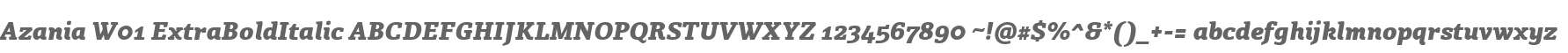 Azania W01 ExtraBoldItalic