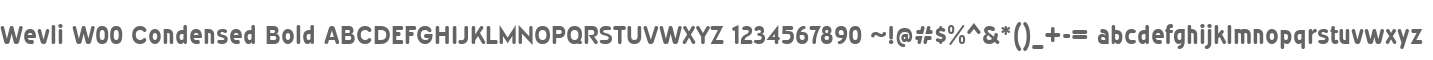 Wevli W00 Condensed Bold