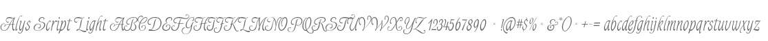 Alys Script Light