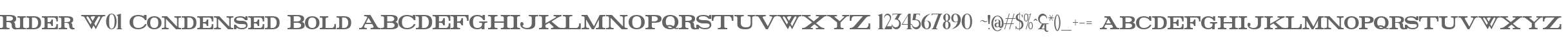 Rider W01 Condensed Bold