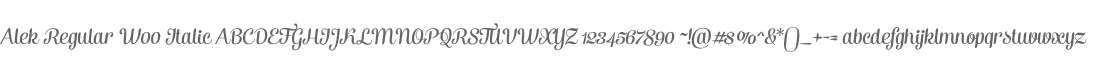 Alek Regular W00 Italic