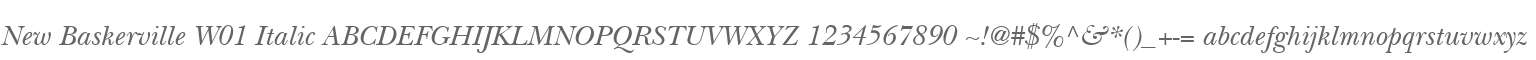 New Baskerville W01 Italic