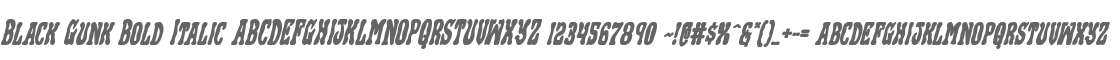 Black Gunk Bold Italic