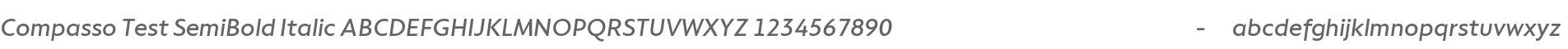 Compasso Test SemiBold Italic