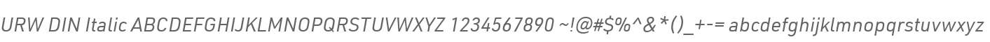 URW DIN Italic