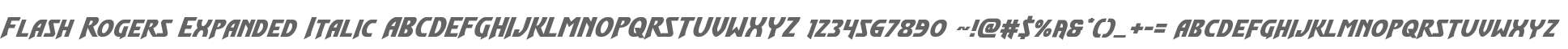 Flash Rogers Expanded Italic
