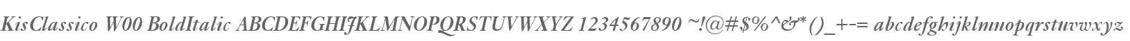 KisClassico W00 BoldItalic