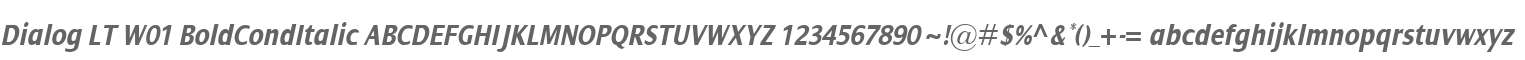 Dialog LT W01 BoldCondItalic
