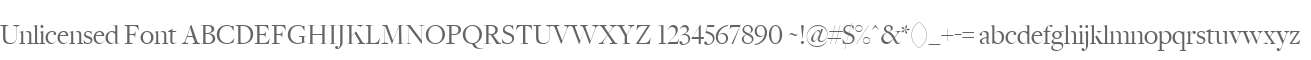 Unlicensed Font