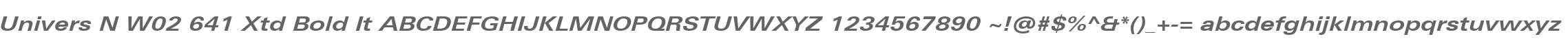 Univers N W02 641 Xtd Bold It