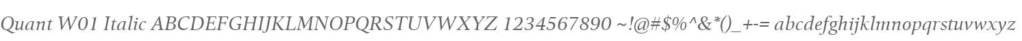 Quant W01 Italic