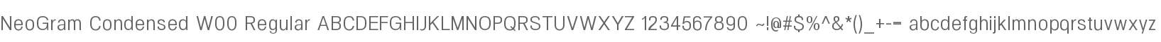 NeoGram Condensed W00 Regular