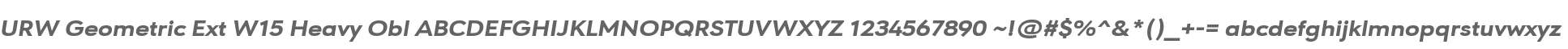 URW Geometric Ext W15 Heavy Obl
