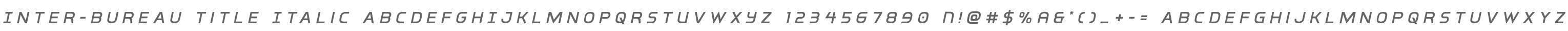 Inter-Bureau Title Italic