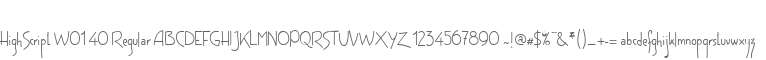 HighScript W01 40 Regular